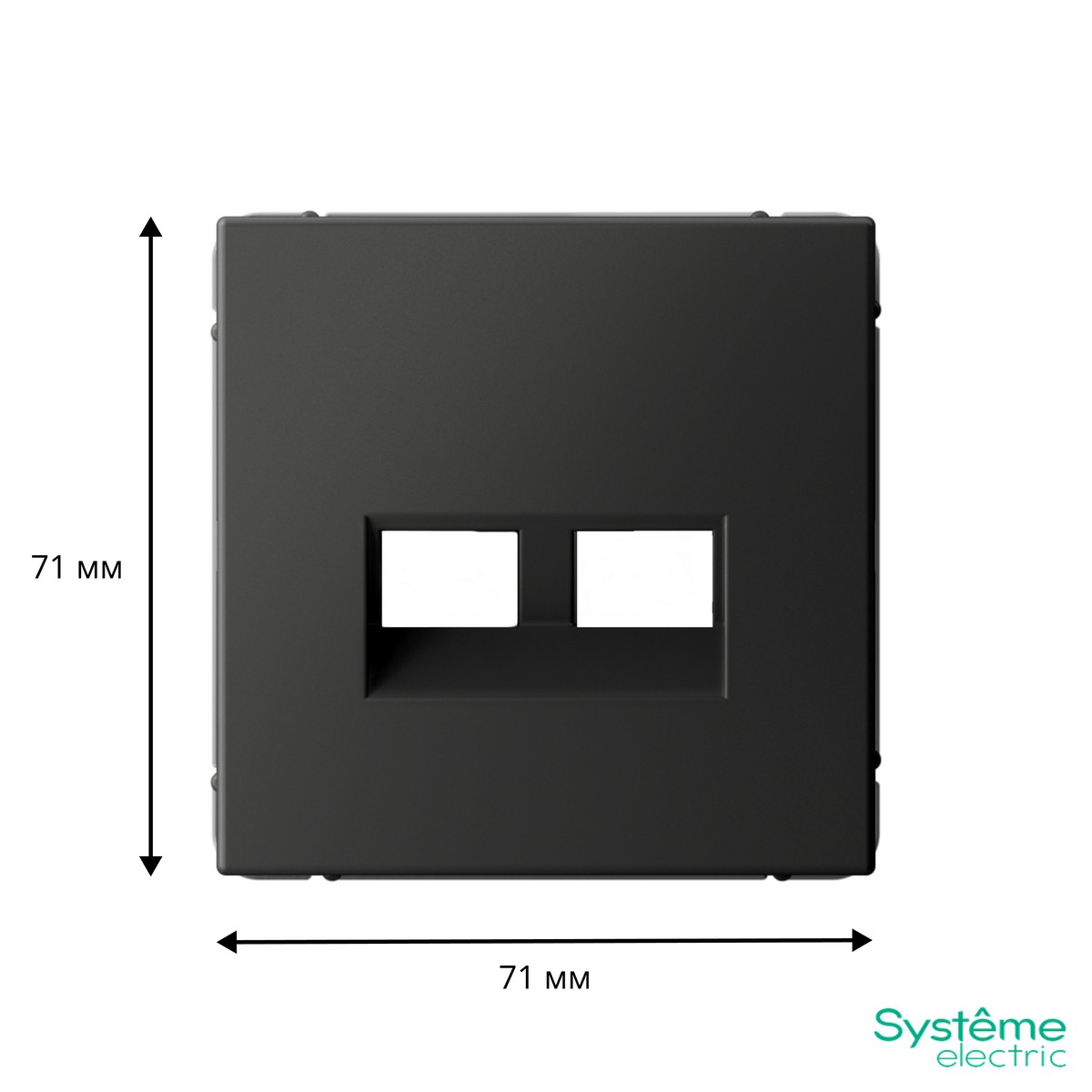 Накладка Systeme Electric ArtGallery Базальт двойная Keystone