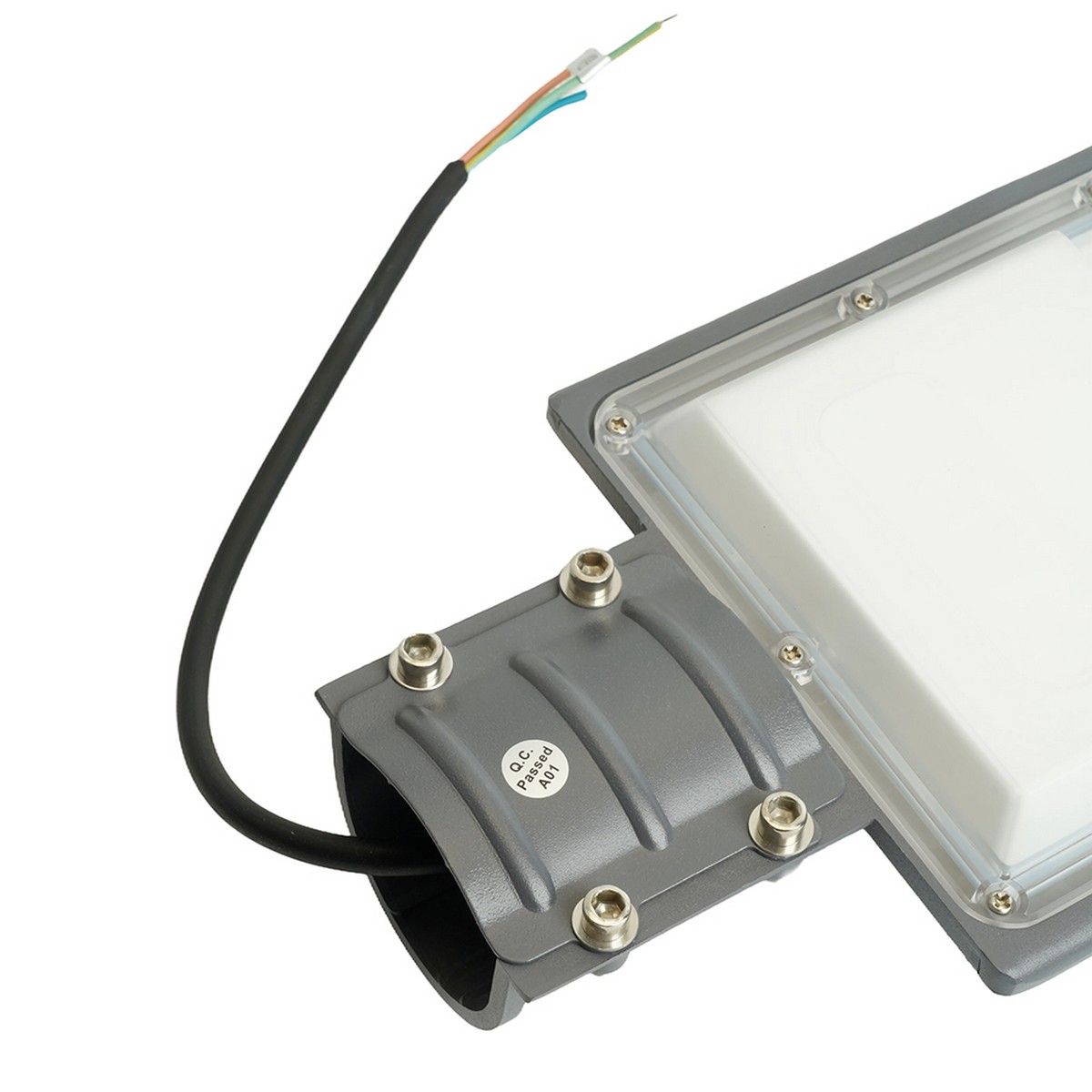 Консольные уличные светодиодные светильники на столб Светодиодный уличный консольный светильник Feron SP3034 80W 6400K 230V серый 41580 