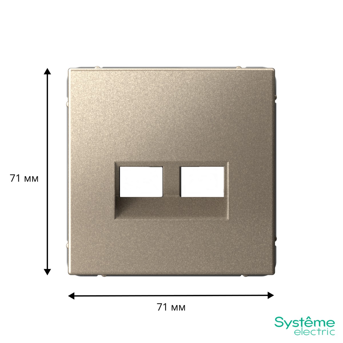 ArtGallery Шампань Накладка Systeme Electric ArtGallery Шампань двойная Keystone