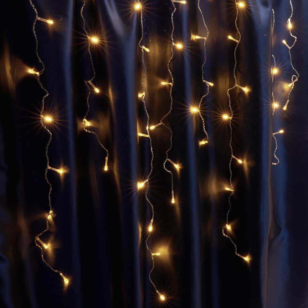 Светодиодная гирлянда Feron CL22 бахрома статичная 45м*08м + 3м 230V желтый 220V 41632