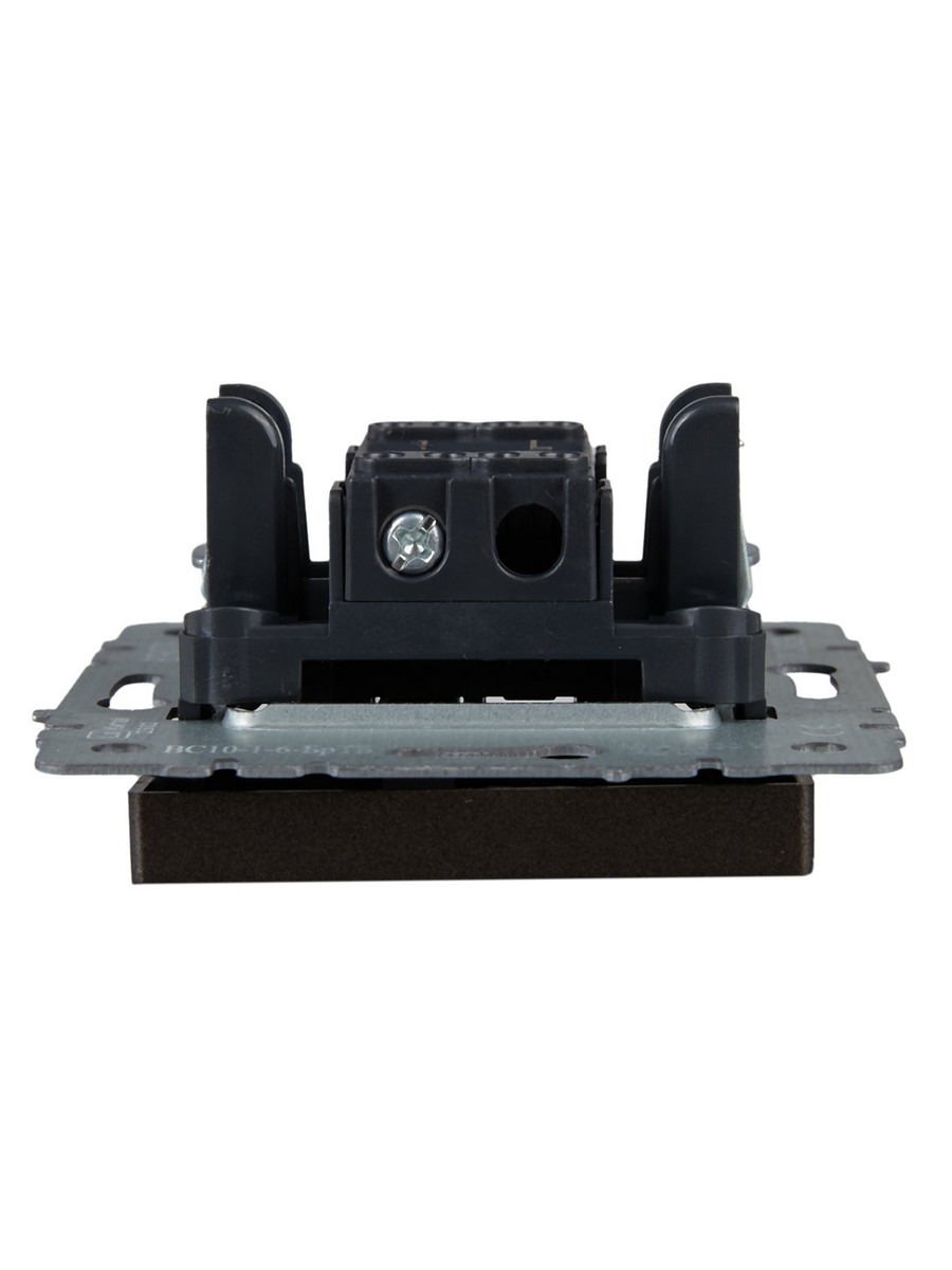 IEK Brite Бронза Выключатель IEK BRITE 1-клавишный проходной 10А ВС10-1-6-БрТБ темная бронза BR-V12-0-10-K45