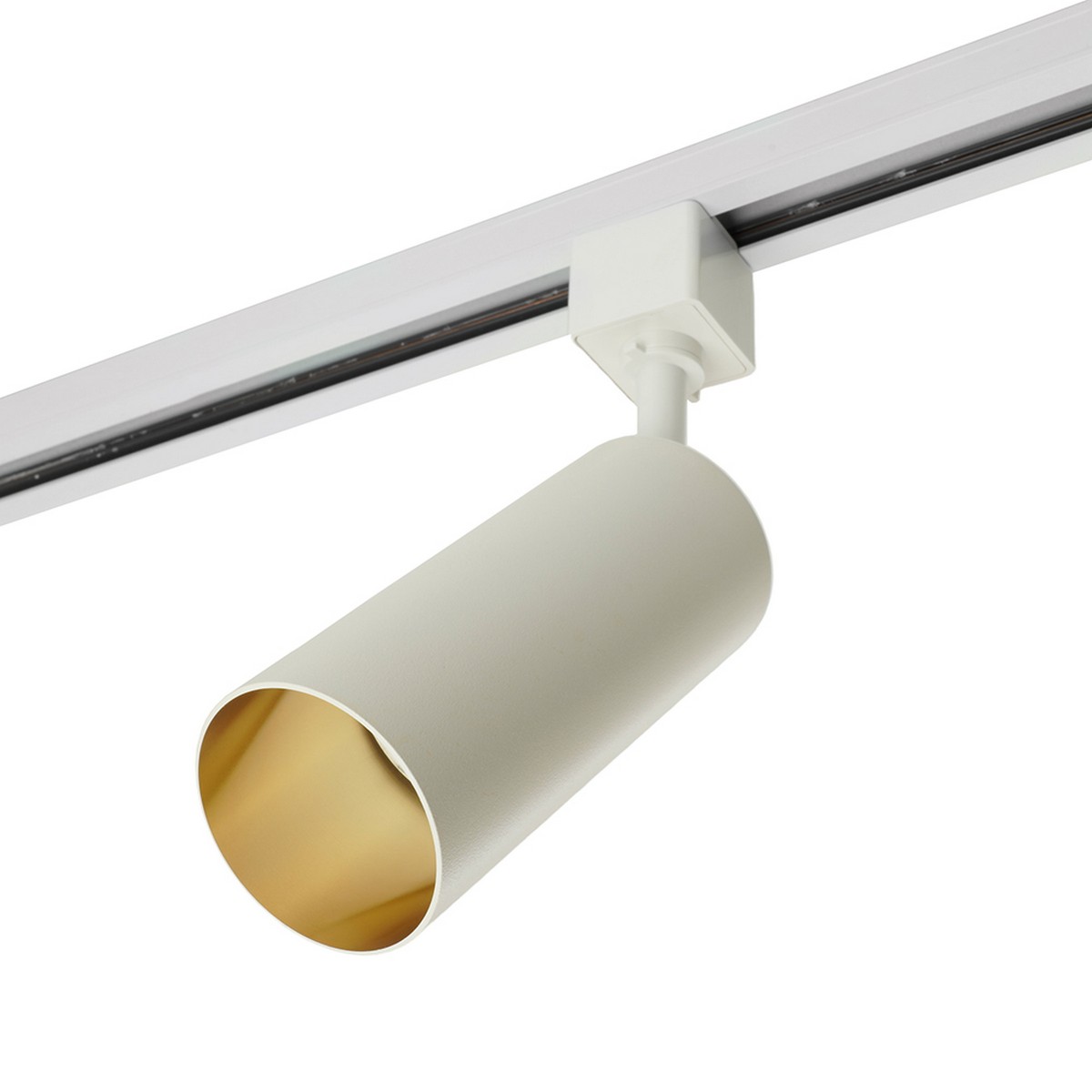 Трековые светодиодные светильники Светильник Feron AL155 трековый под лампу GU10 белый-золото 48714 