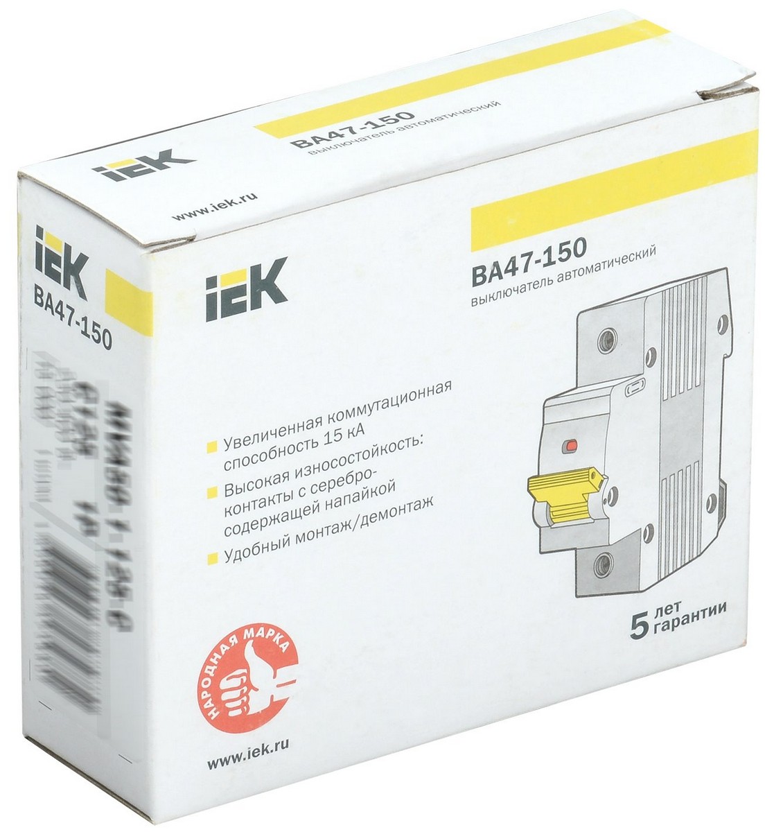 Автоматический выключатель IEK KARAT ВА47-150 1Р 63А 15кА х-ка C MVA50-1-063-C