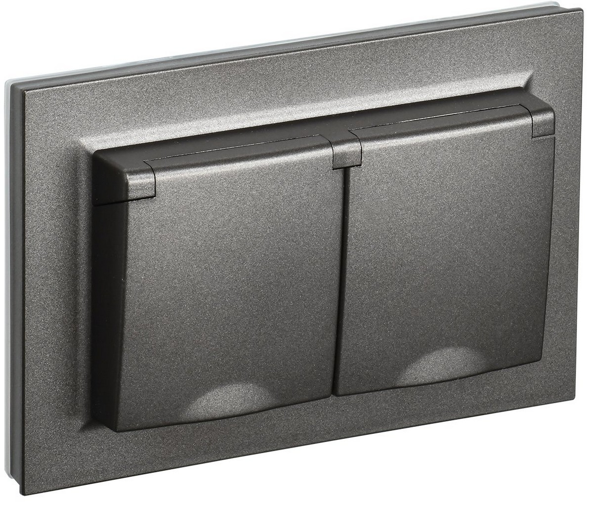 Розетка IEK BRITE 2-я с кр. 16А в сб IP44 РСбш12-3-44-БрТБ темная бронза BR-R26-16-44-K45-F