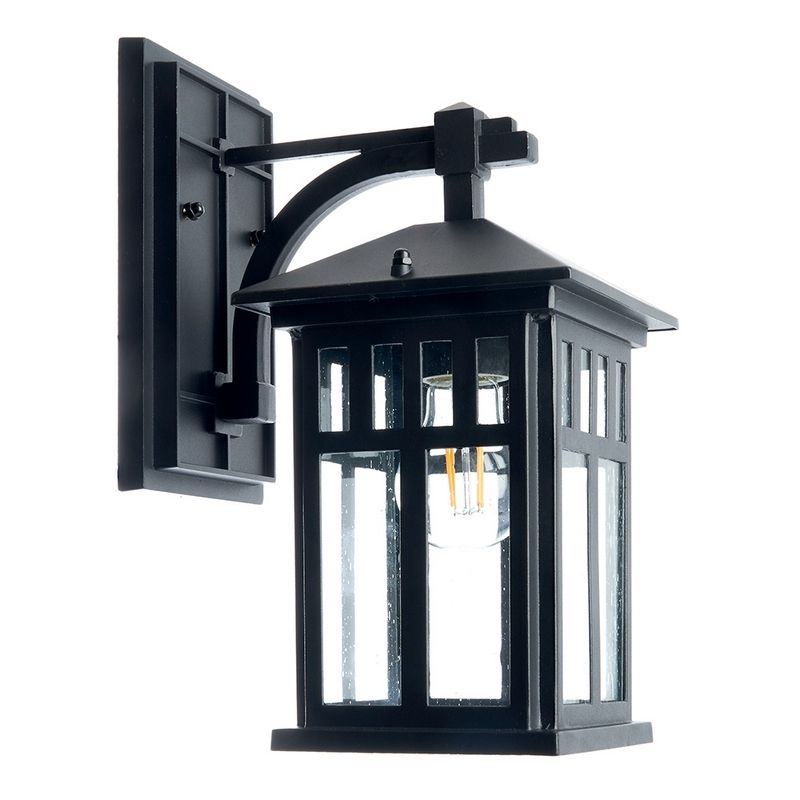 Уличные настенные светильники Светильник садово-парковый Feron PL671 на стену вниз 60W 230V E27 черный 11689 