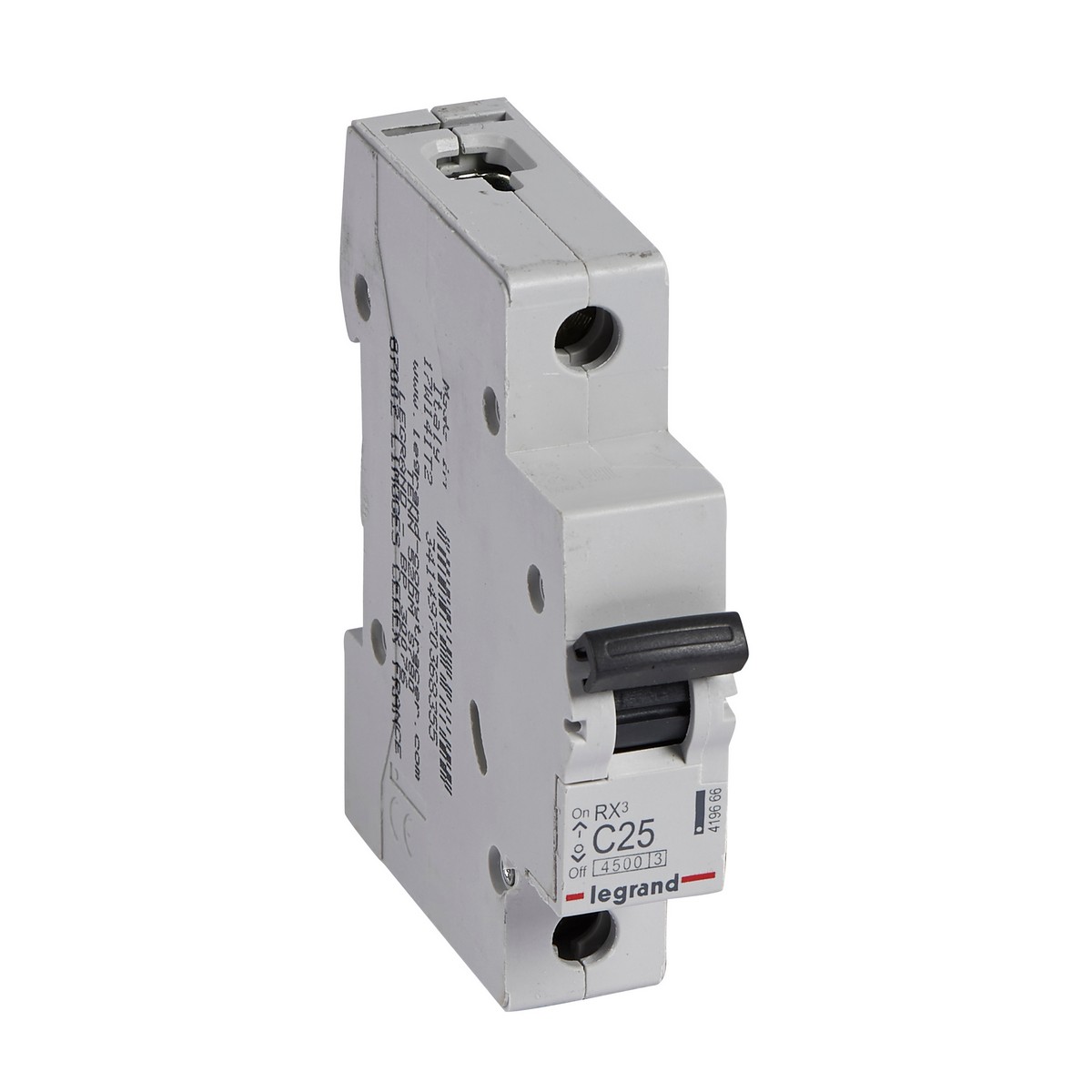 1 полюсные (однополюсные) Автоматический выключатель Legrand RX3 1P 25A (С) 4,5kA 419666 