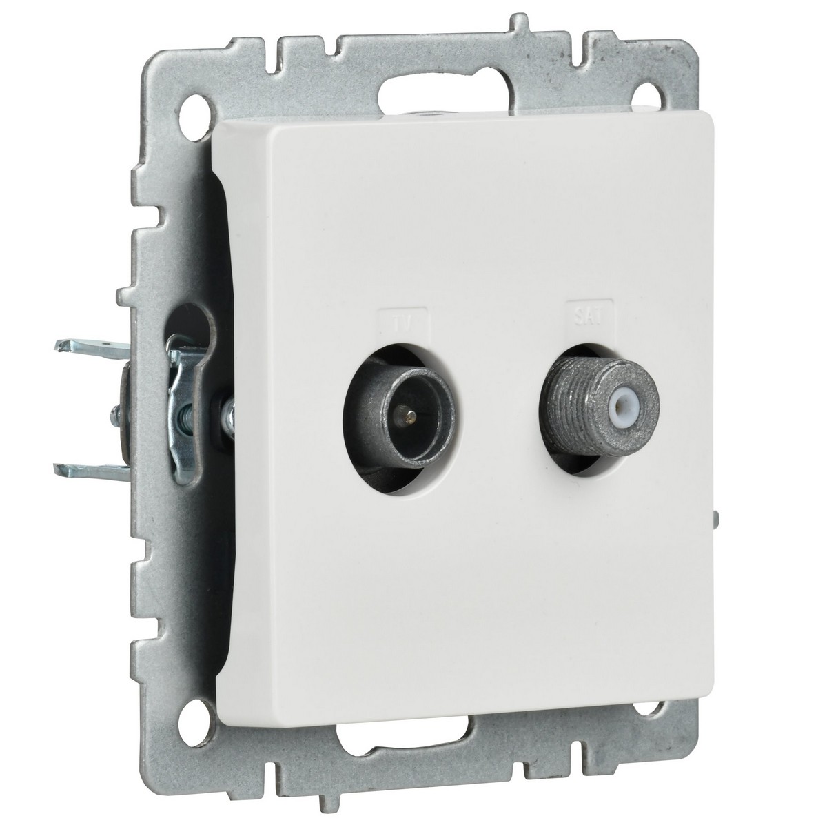 IEK Brite Белый Розетка IEK BRITE двойная TV+SAT РТВ/РСп12-БрБ белый BR-AF20-O-K01