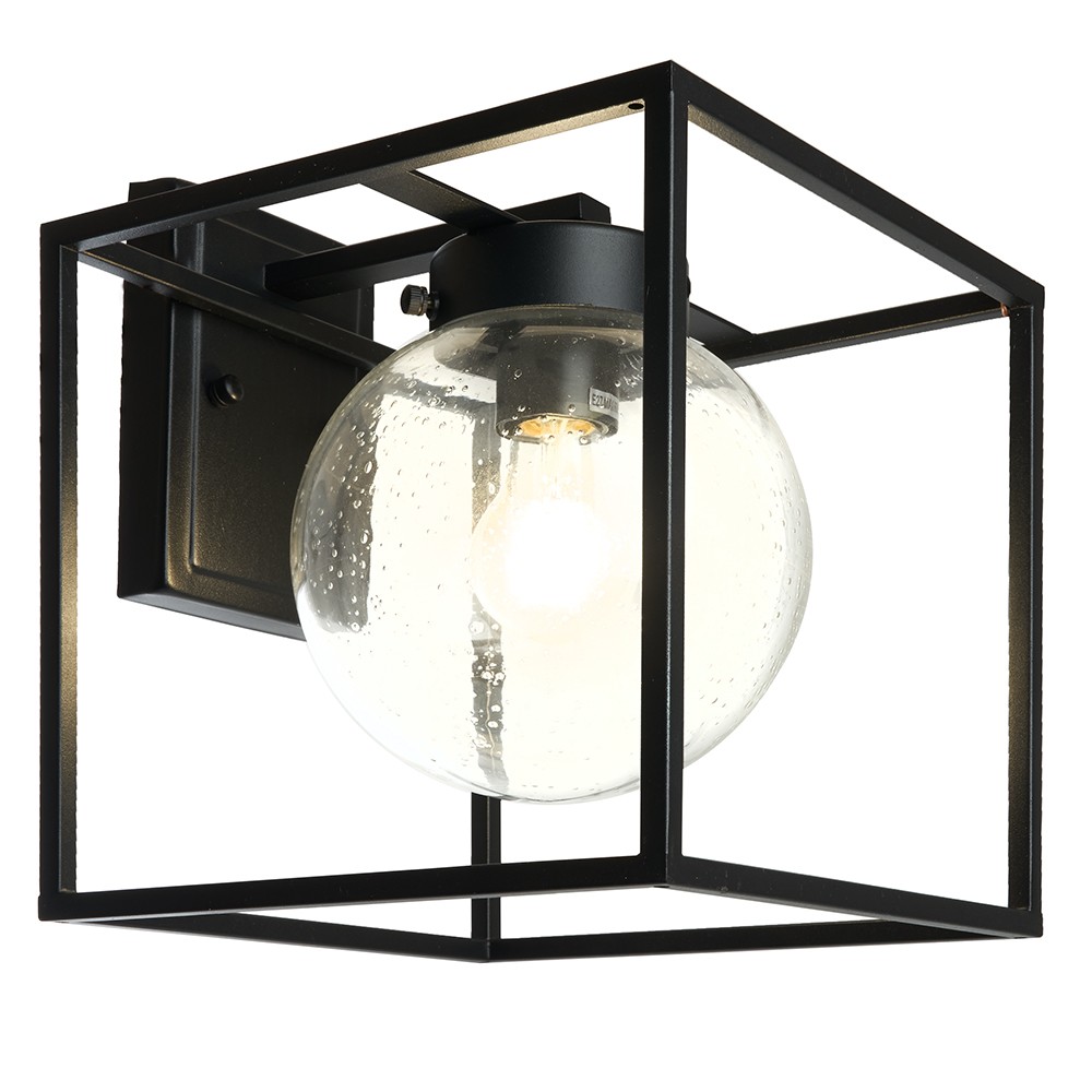 Уличные настенные светильники Светильник садово-парковый Feron PL711 на стену вниз 60W E27 230V черный 48385 