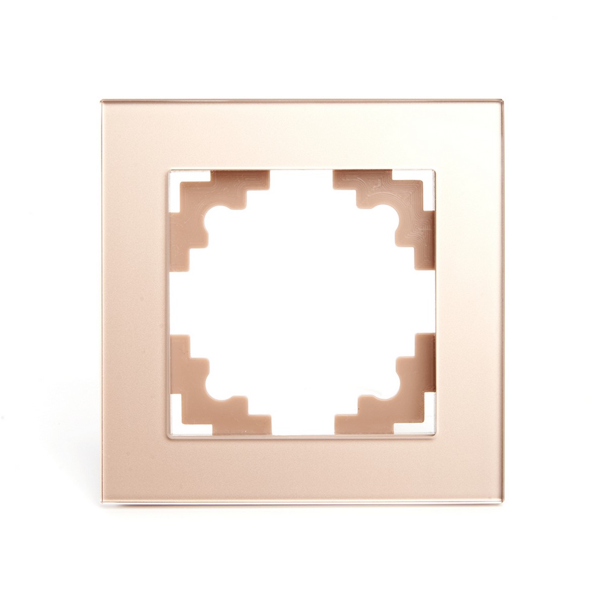 Катрин - Розетки и выключатели Stekker Рамка 1-местная стекло STEKKER GFR00-7001-02 серия Катрин шампань 39527