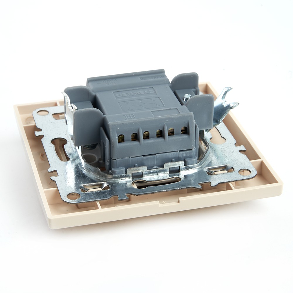 Эрна - Розетки и выключатели Stekker Переключатель 2-клавишный STEKKER PSW10-9008-02 10А Эрна слоновая кость с рамкой 39920