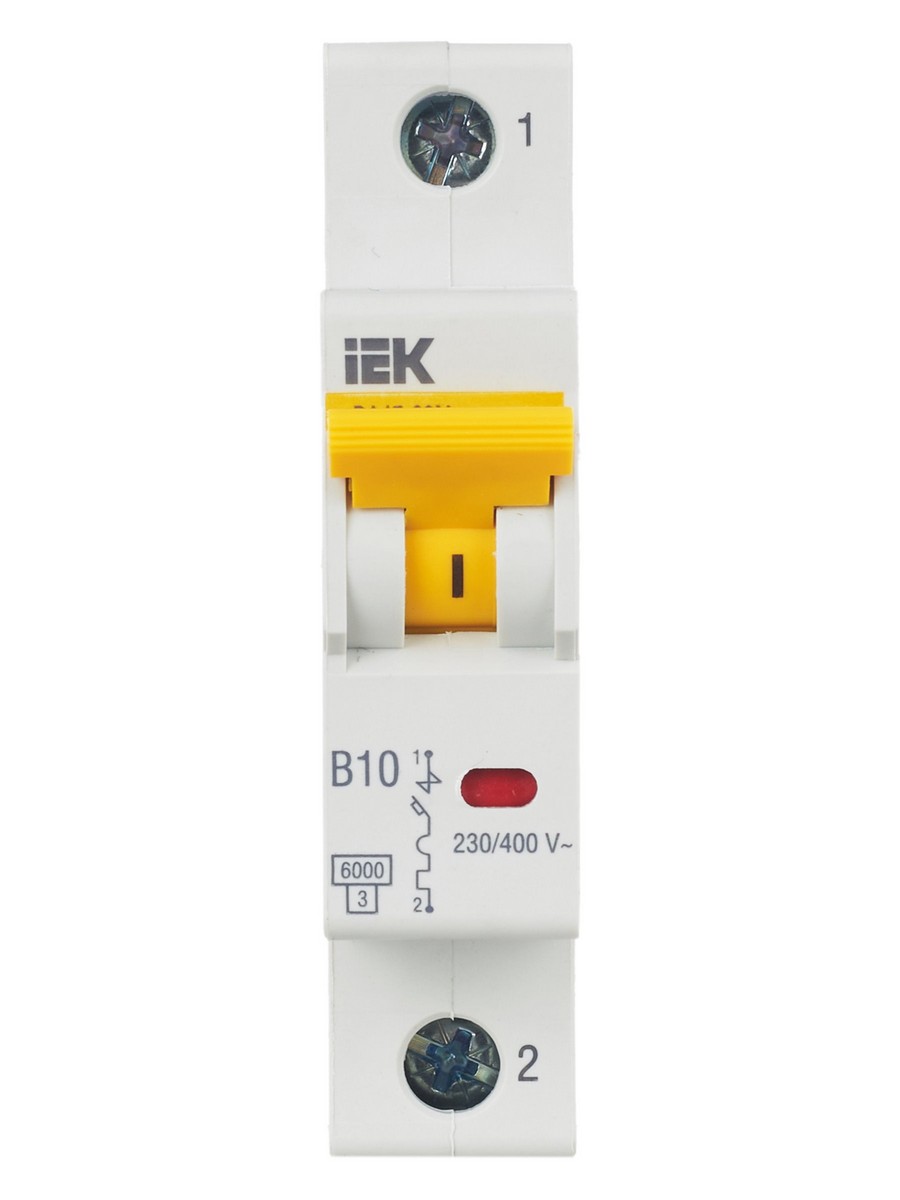 Автоматический выключатель IEK KARAT ВА47-60M 1Р 10А 6кА B MVA31-1-010-B