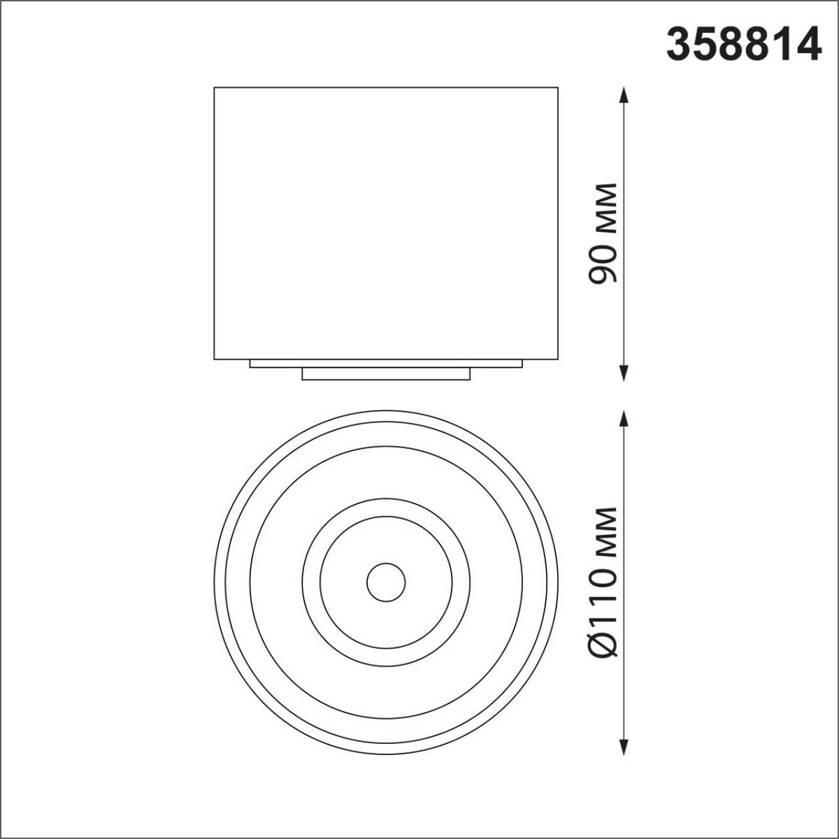Светильник накладной светодиодный NOVOTECH 358814 GESSO