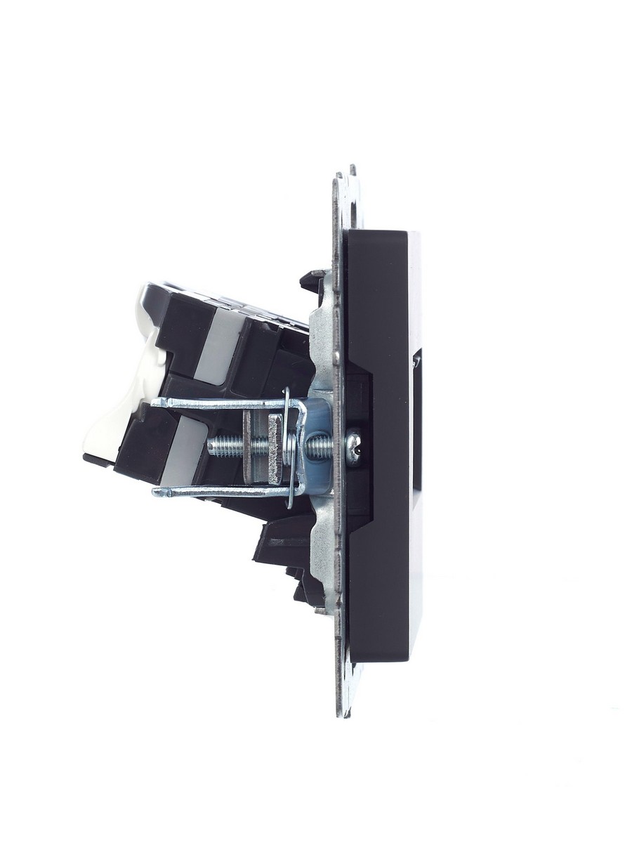 IEK Brite Графит Розетка IEK BRITE компьютерная двойная RJ45 кат.5E РК10-2-БрГ графит BR-K20-1-K53