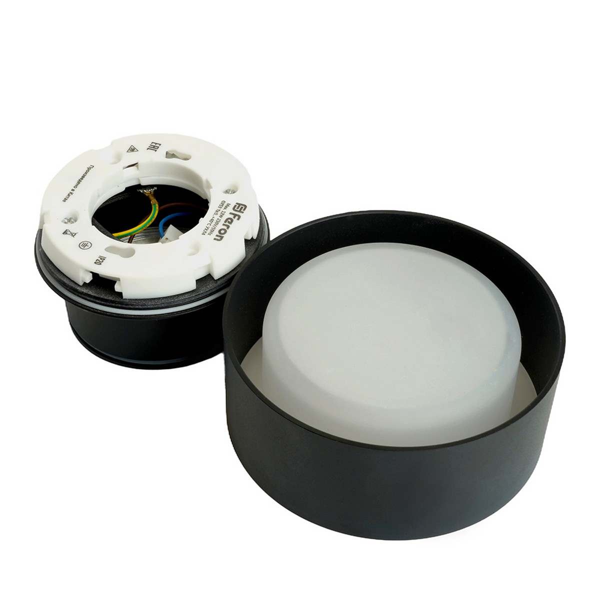 Светильники споты светодиодные Светильник спот потолочный Feron HL367 Barrel AURA 12W GX53 чёрный IP44 48406 