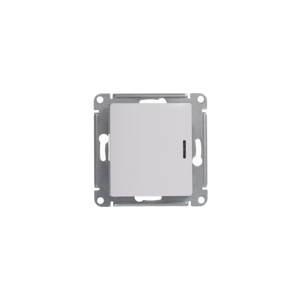 Переключатель Systeme Electric Glossa Белый 1-клавишный с подсветкой, сх.6а GSL000163
