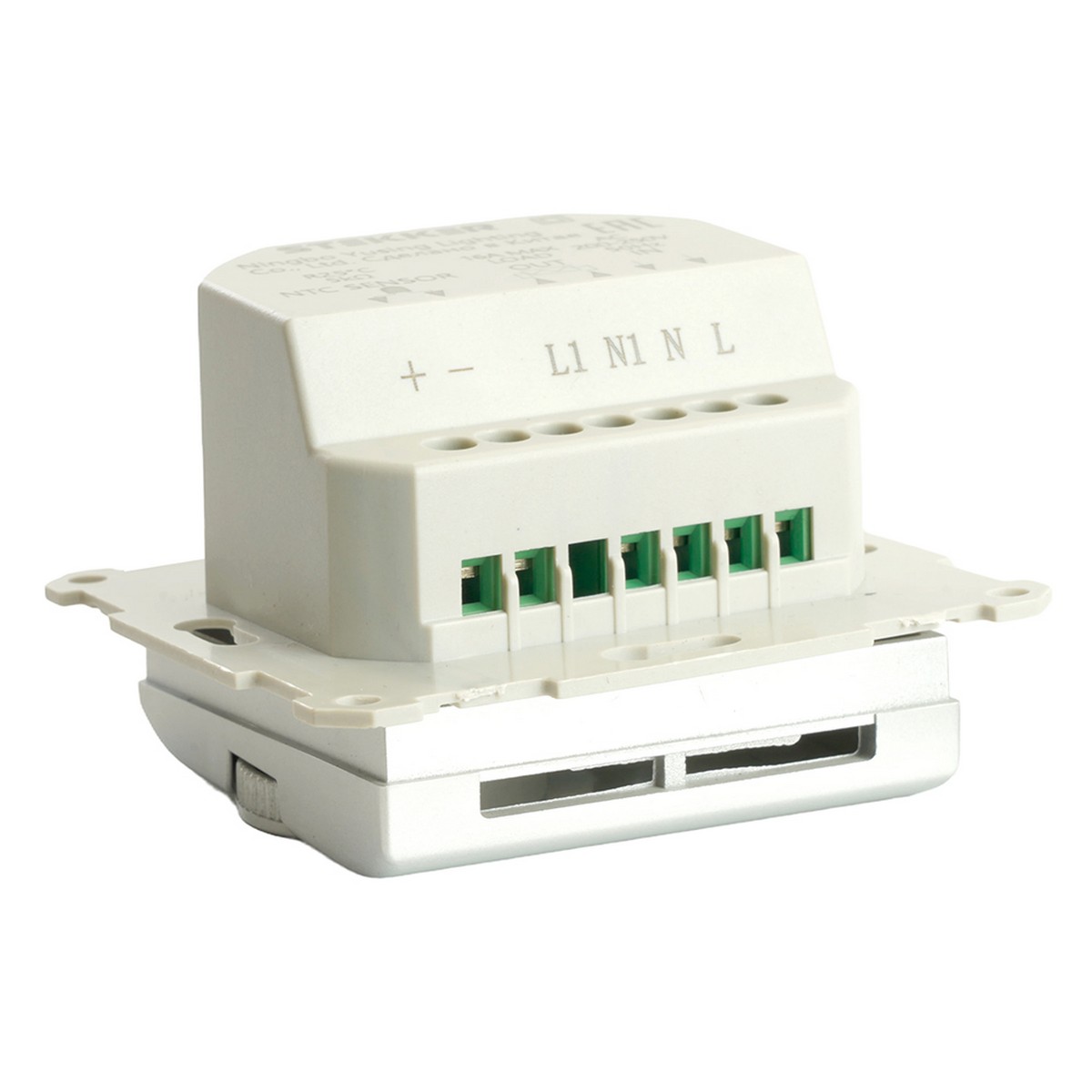 Терморегулятор механический STEKKER GLS00-7117-03 250V 3500W Катрин серебро 49742