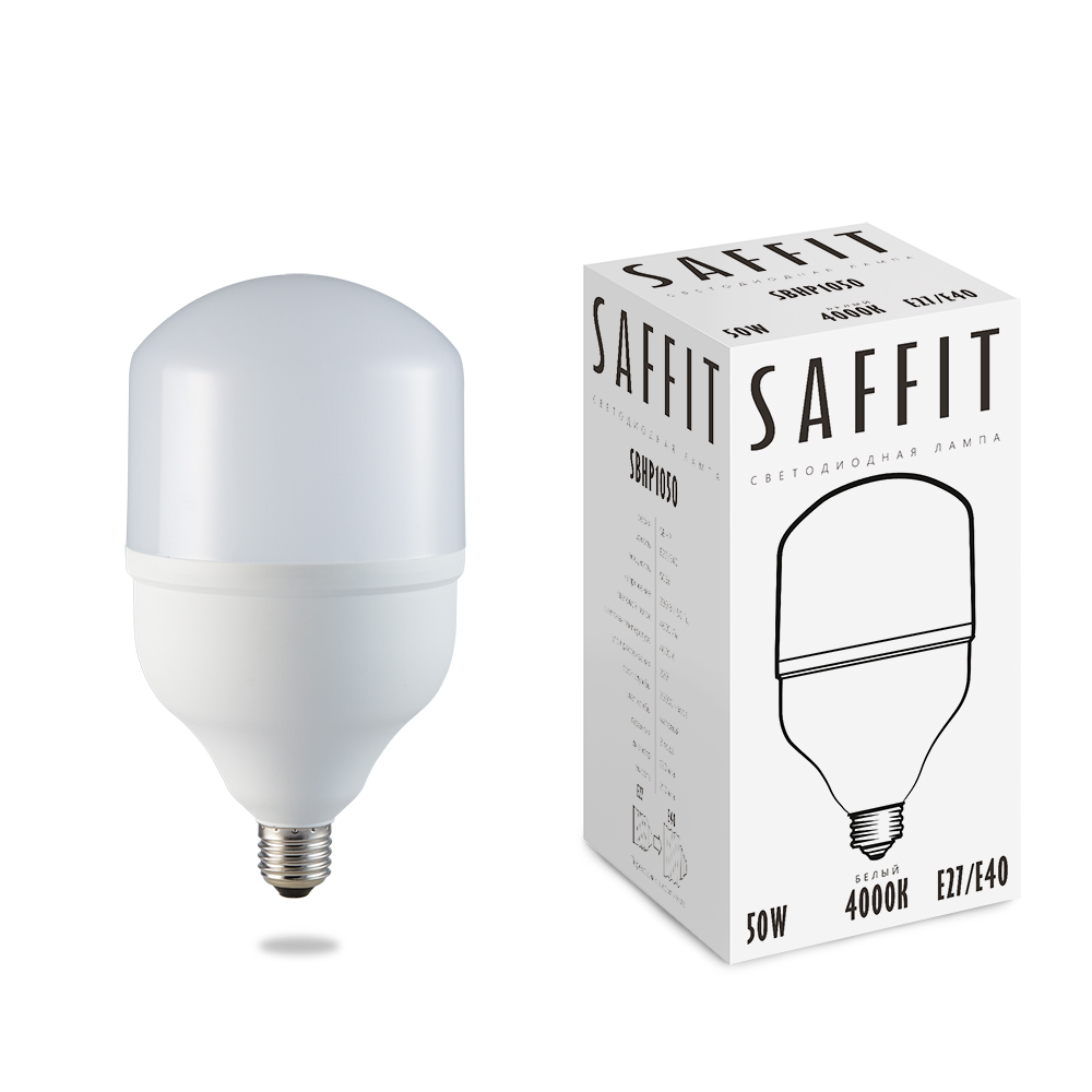 Лампа светодиодная Saffit SBHP1050 50W E27-E40 4000К 55094