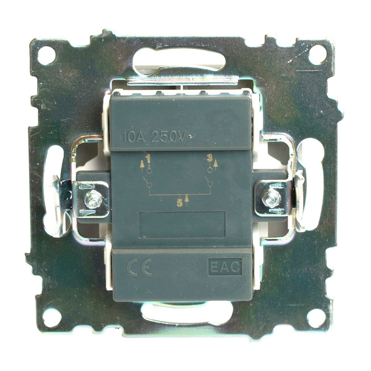 Выключатель 2-клавишный c индикатором STEKKER GLS10-7102-06 10А Катрин графит 49409