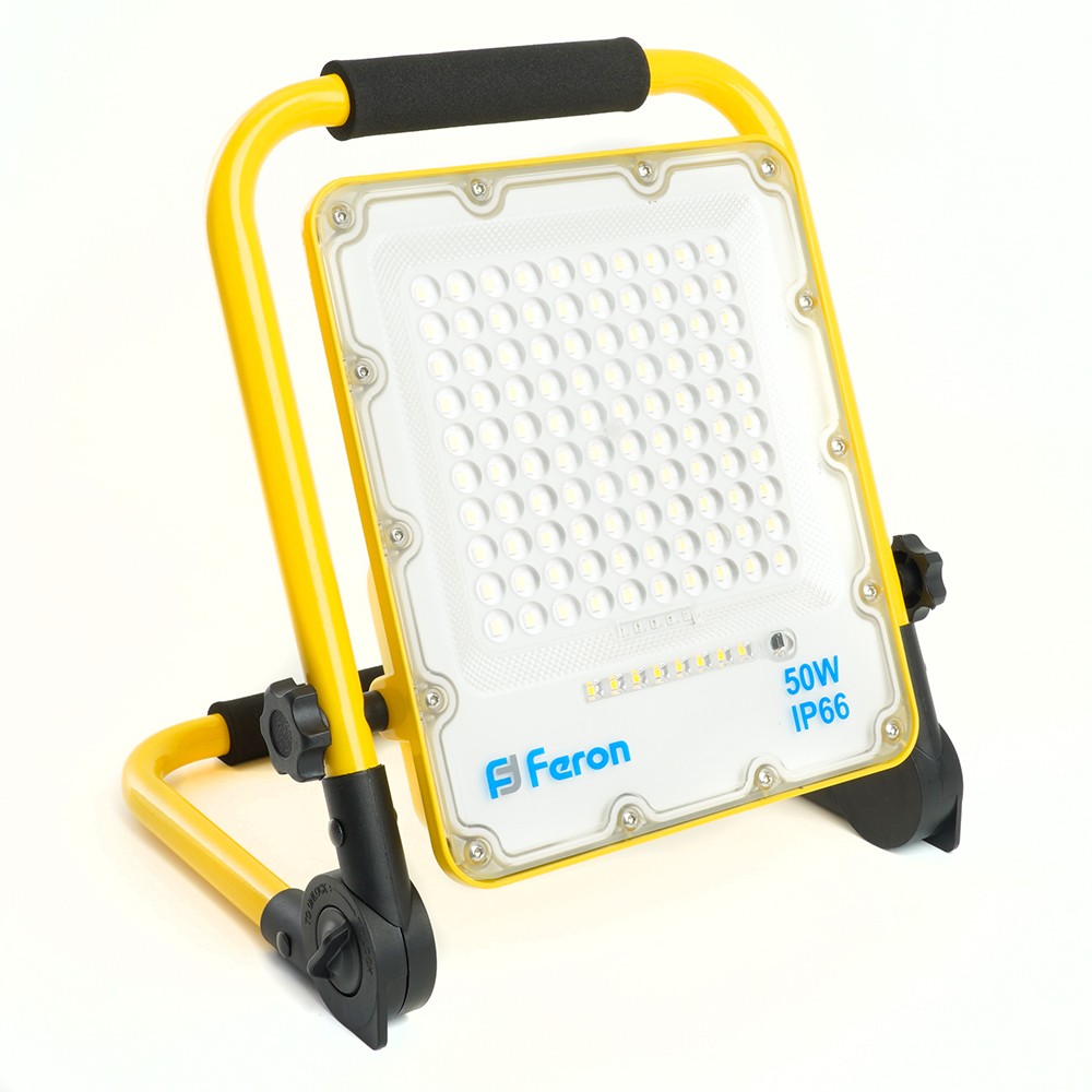 Прожекторы светодиодные Светодиодный прожектор Feron LL-951 переносной с зарядным устройством IP66 50W 6400K 48676 
