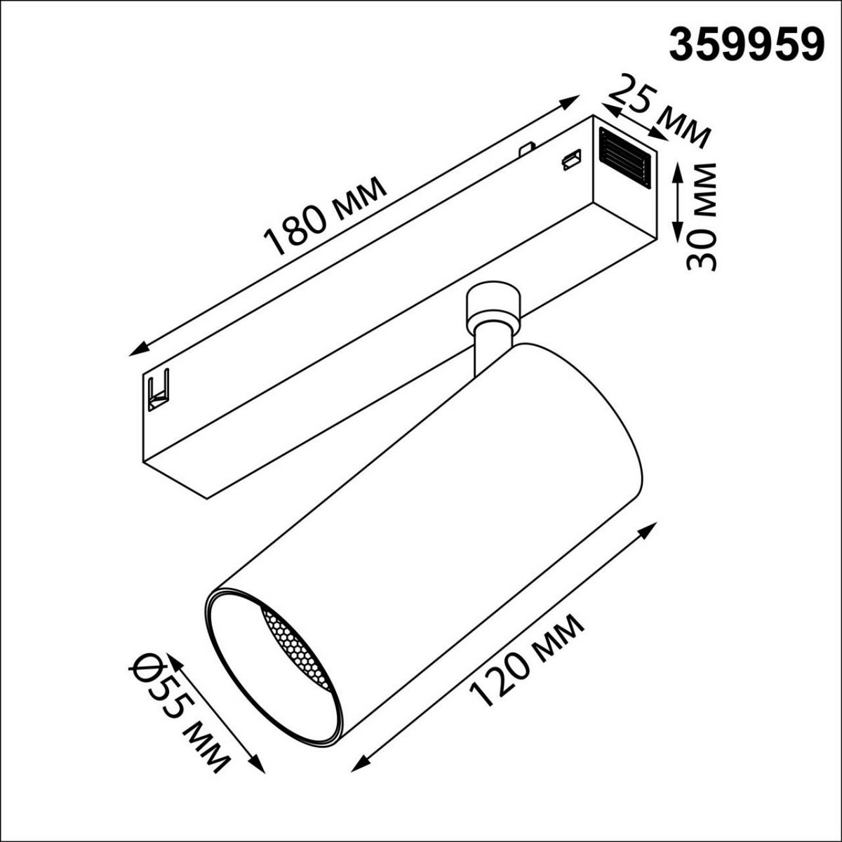 Трековые светодиодные светильники Трековый светодиодный светильник диммир. со сменой цв.температуры, пульт ДУ/Tuya Smart Life NOVOTECH 359959 VECTOR 