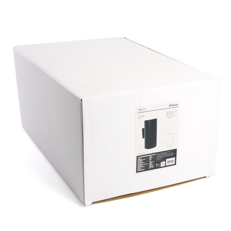 Уличные настенные светильники Светильник уличный светодиодный Feron DH0712 2*18W 3000Lm 2700K черный 48358 