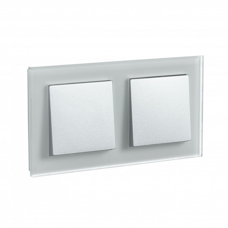 Рамка Systeme Electric AtlasDesign Nature Матовое стекло белый 2-ая ATN330102