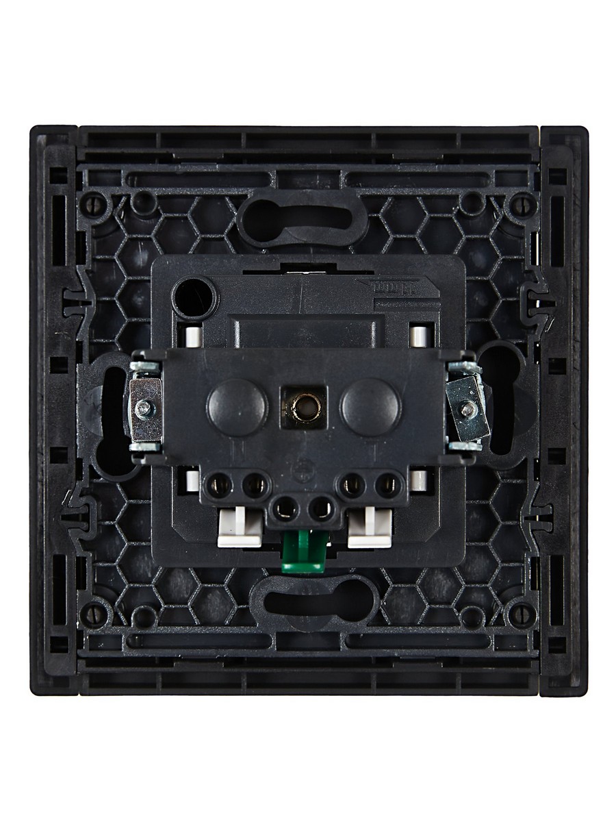 IEK FORTE&PIANO Черный Розетка IEK FORTE&PIANO Черный с/з со шт безвинтовое крепление 16А FP113