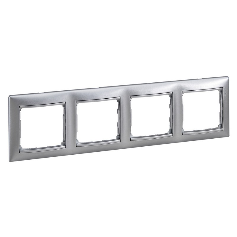 Рамка Legrand Valena Алюминий 4-ая гориз 770154