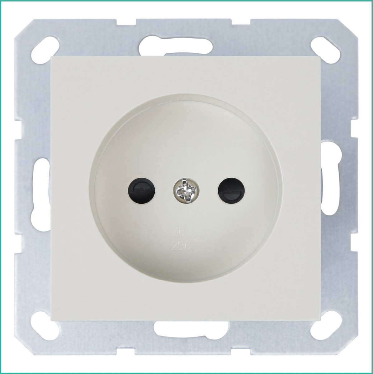 JASMART G - розетки и выключатели Розетка JASMART без заземления с защитными шторками слоновая кость G5503V