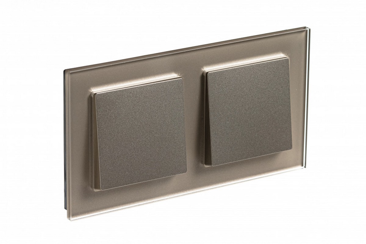 Рамка Systeme Electric AtlasDesign Nature Стекло шампань 2-ая ATN320502