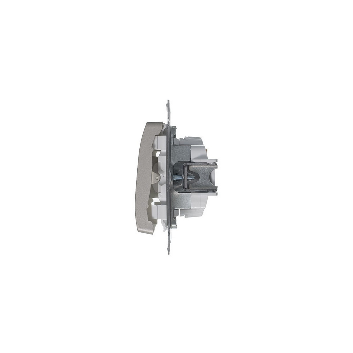 Переключатель 1-клавишный Systeme Electric Glossa Платина GSL001261