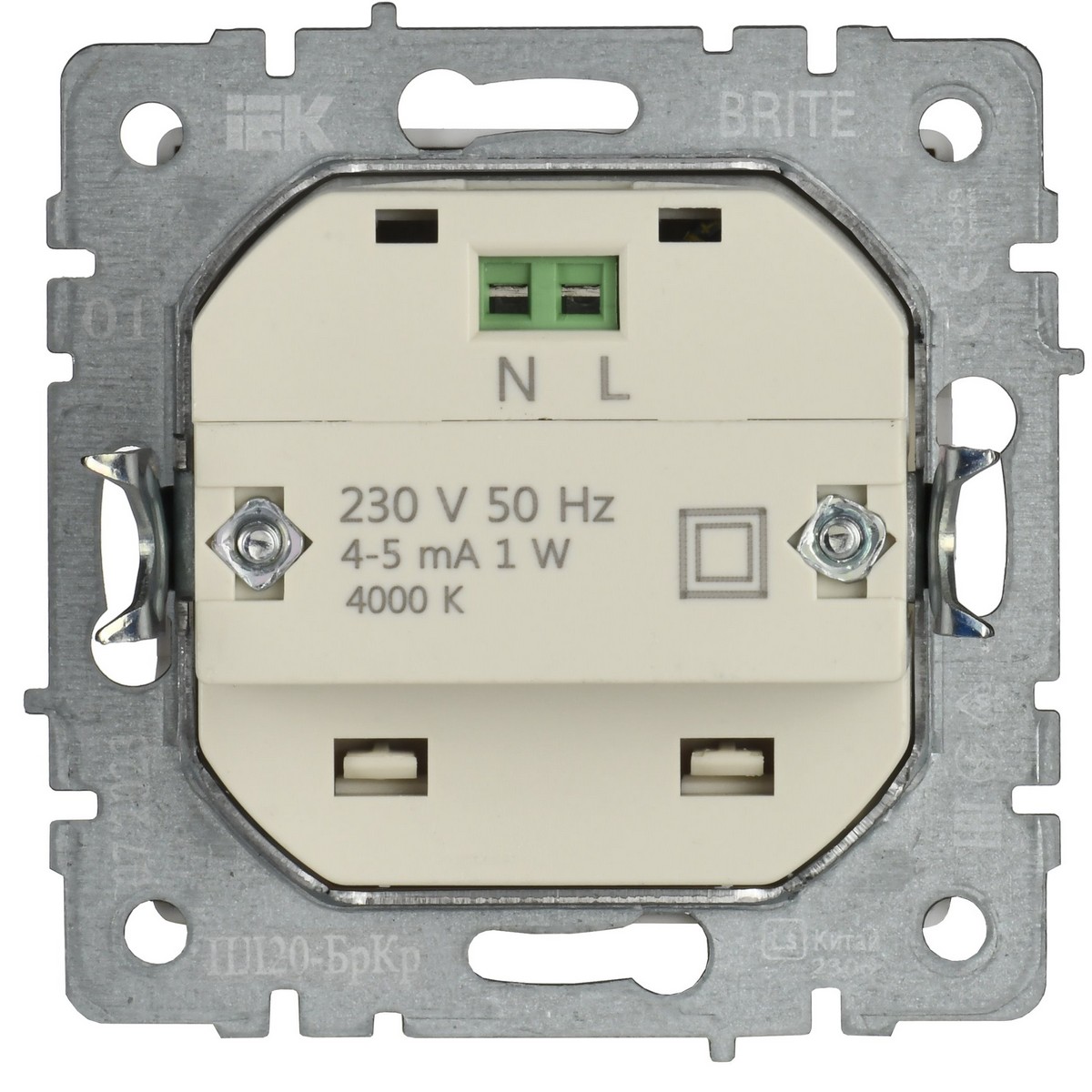 Подсветка IEK BRITE LED встраиваемая ПЛ20-БрКр бежевый BR-FL20-K10