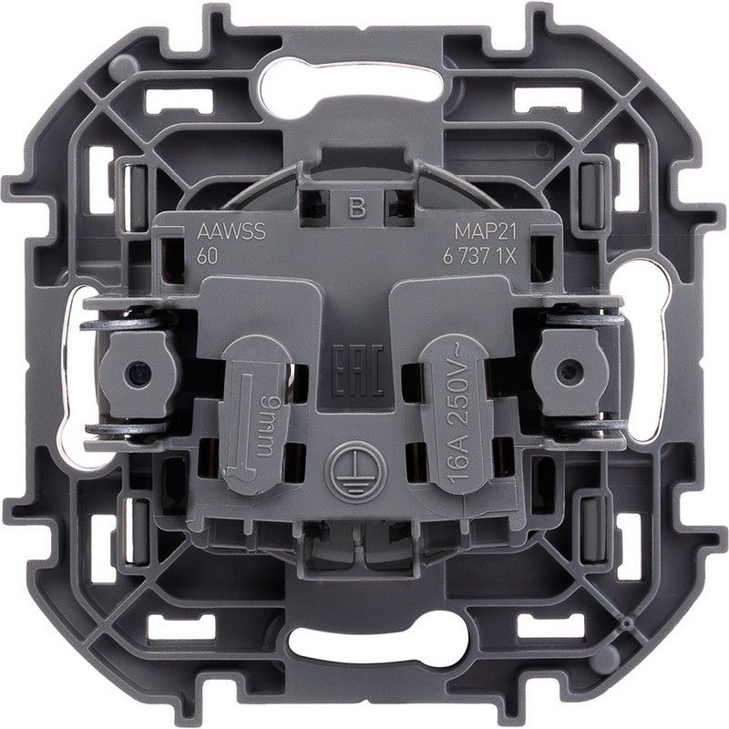 Legrand Inspiria Антрацит Розетка Legrand INSPIRIA Антрацит без заземления 16 А 250 В 673713