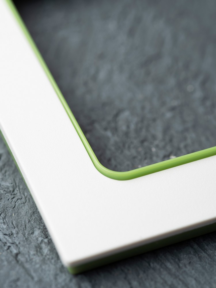 EKF Стокгольм белый Рамка 2-ая EKF PROxima Стокгольм Белый Линия зеленая  EXM-G-303-20