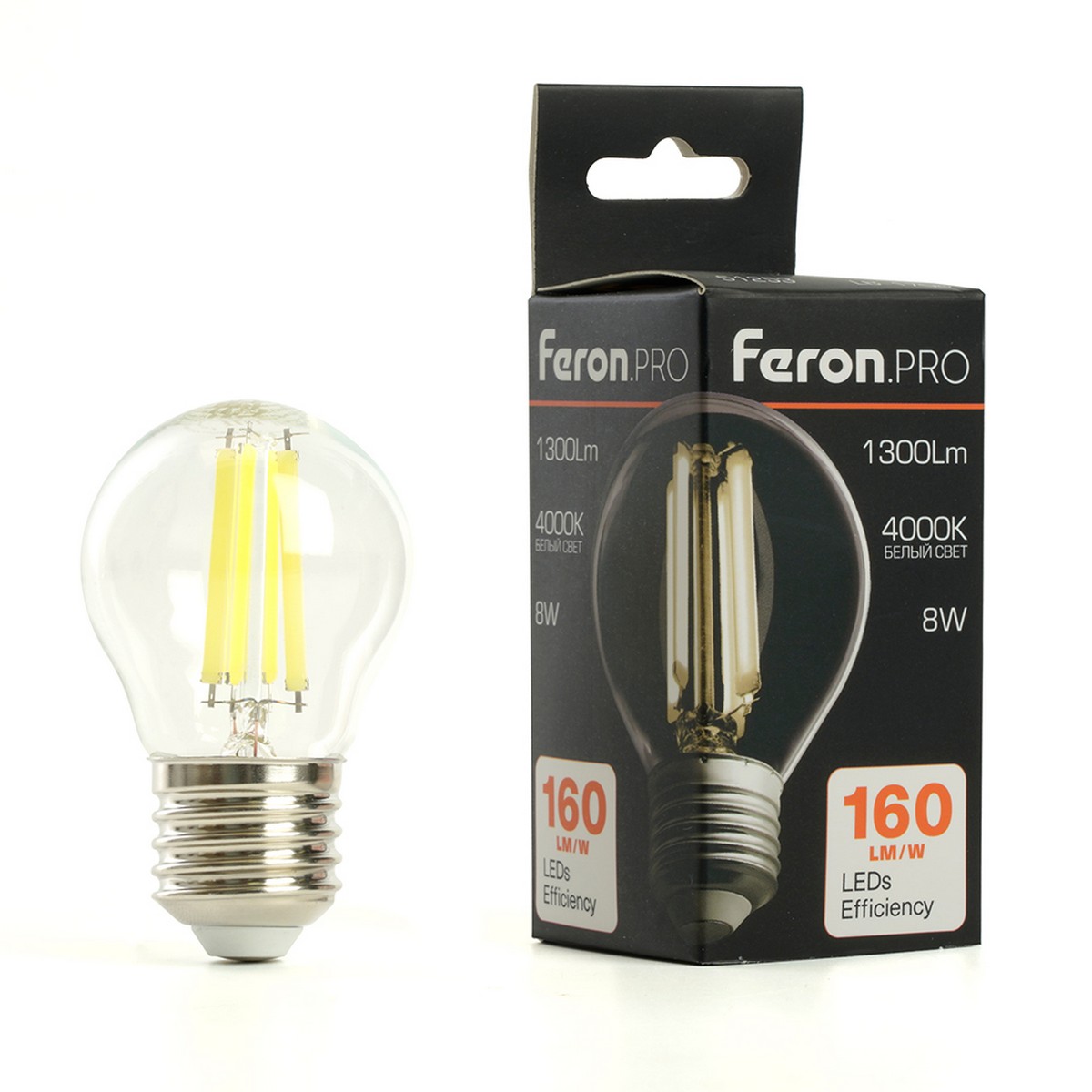 Лампа светодиодная Feron.PRO LB-1708 Шарик E27 8W 175-265V 4000K 51254