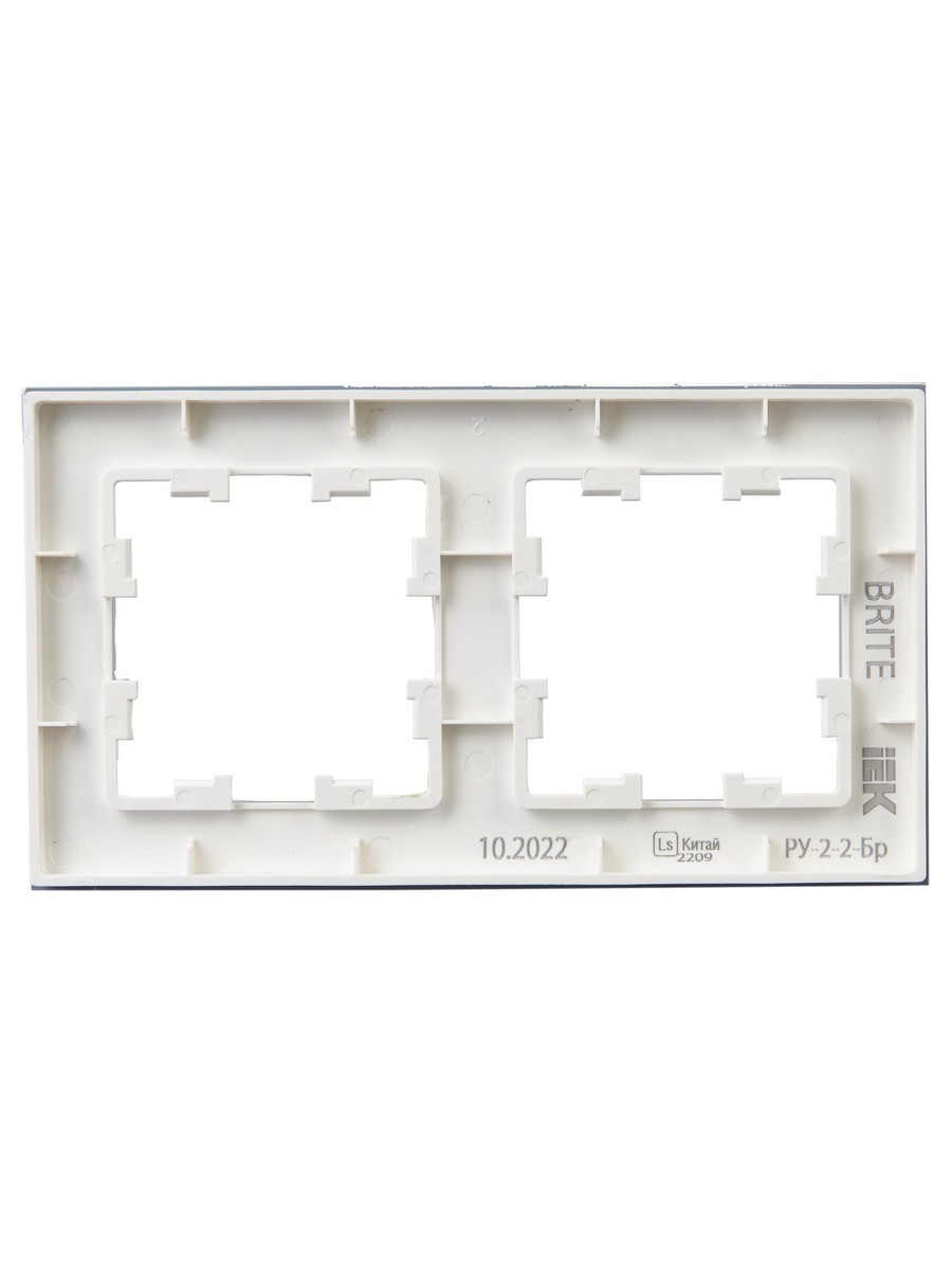 IEK Brite Рамки Рамка IEK BRITE DECOR Белый матовый стекло 2-м РУ-2-2-Бр BR-M22-G-31-K01