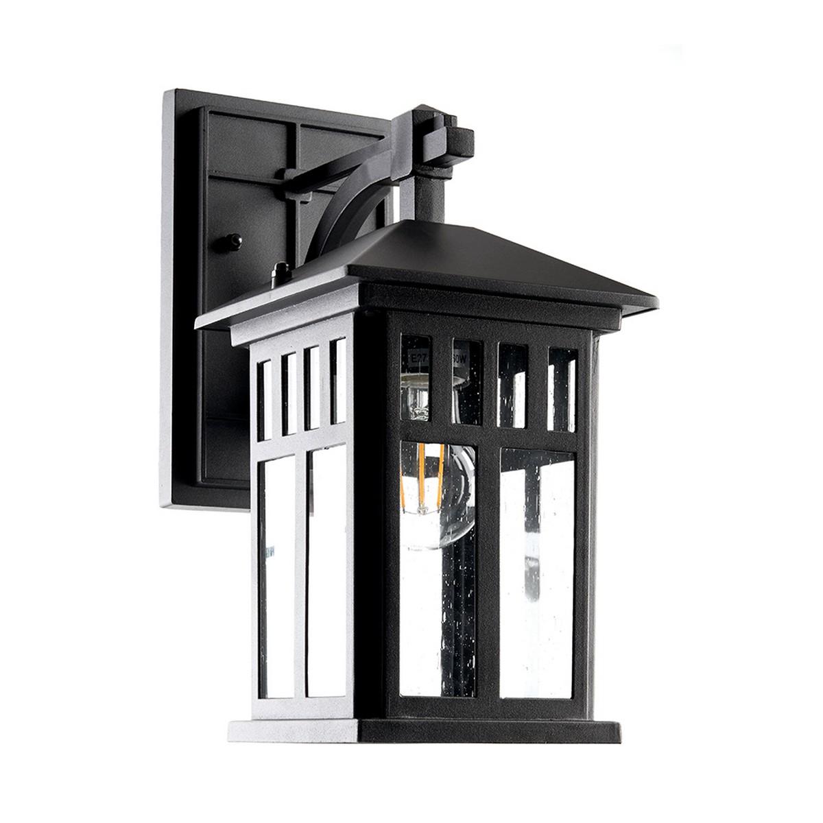 Уличные настенные светильники Светильник садово-парковый Feron PL671 на стену вниз 60W 230V E27 черный 11689 