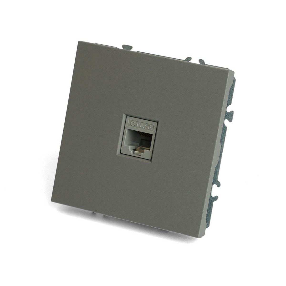 Розетка компьютерная 1-ая RJ-45 STEKKER Эмили RST00-5117-10 платиново-серый soft touch 49951