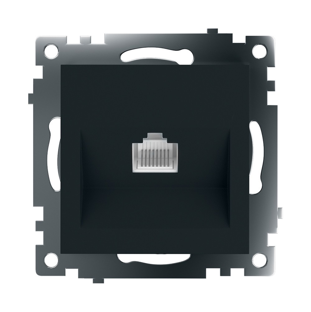 Катрин - Розетки и выключатели Stekker Розетка компьютерная 1-местная RJ-45 STEKKER GLS00-7107-05 Катрин черный 39613