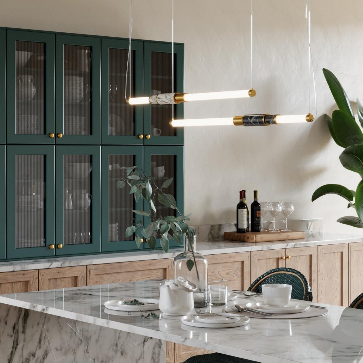 Подвесные светодиодные светильники Подвесной светильник ODEON LIGHT 4361/14L MARMI 