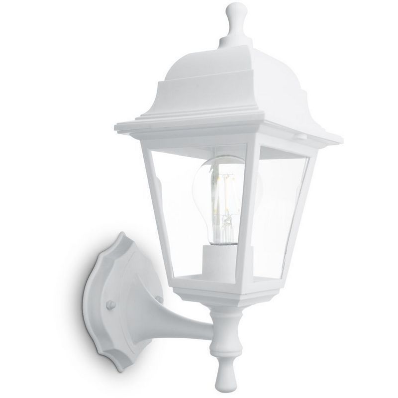 Уличные настенные светильники Светильник садово-парковый Feron НБУ 04-60-001 4-х гранник 60W E27 230V белый 32267 