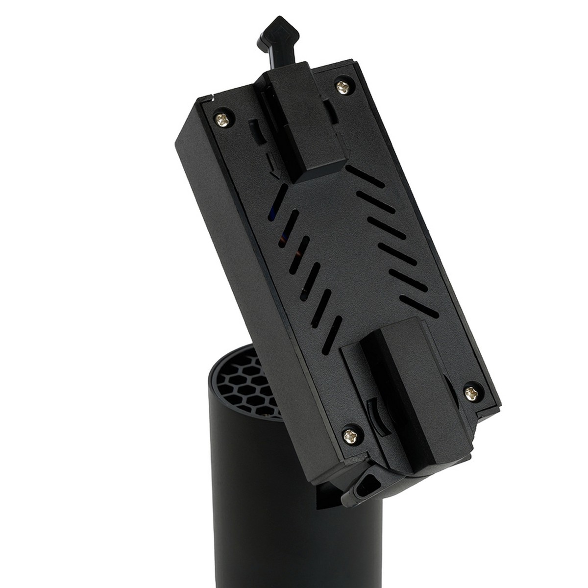 Трековые светодиодные светильники Светодиодный светильник Feron AL137 трековый 12W 4000K черный изменяемый угол освещения 15-60 град 51174 