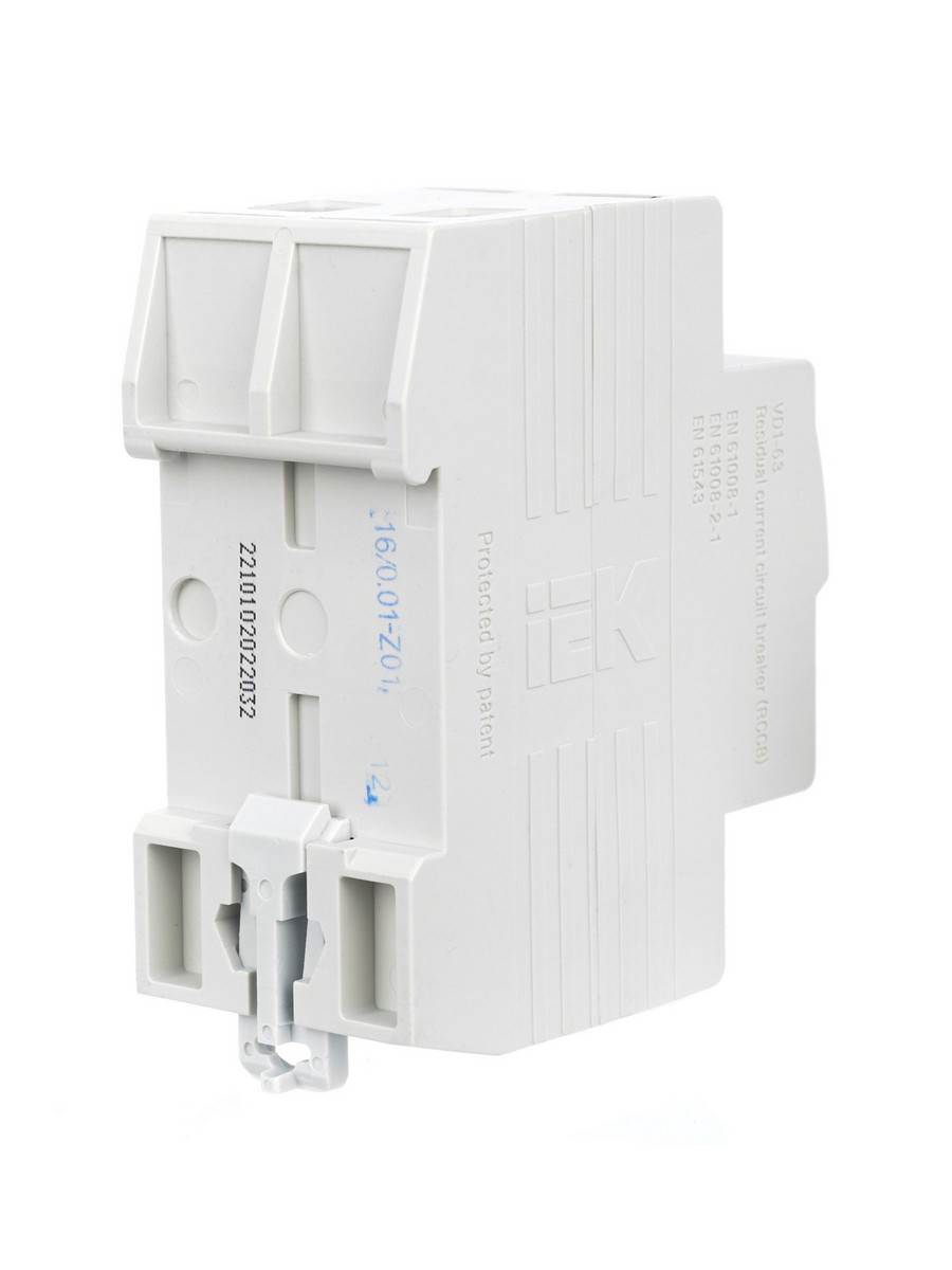 IEK Выключатель дифференциальный IEK KARAT ВД1-63 (УЗО) 2Р 32А 30мА MDV10-2-032-030 