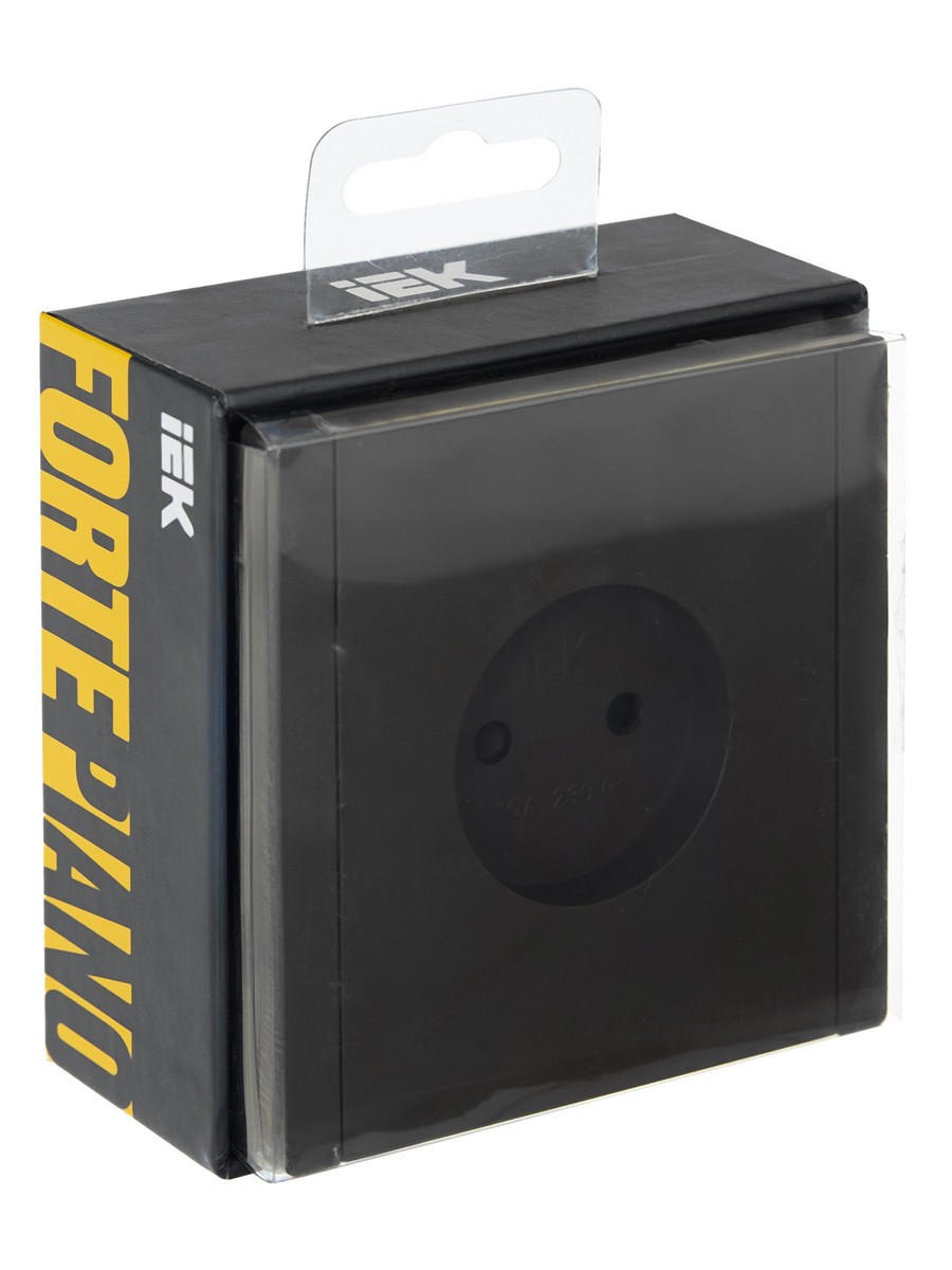 IEK FORTE&PIANO Серый Розетка IEK FORTE&PIANO Серый б/з со шт винтовое крепление 10А FP317