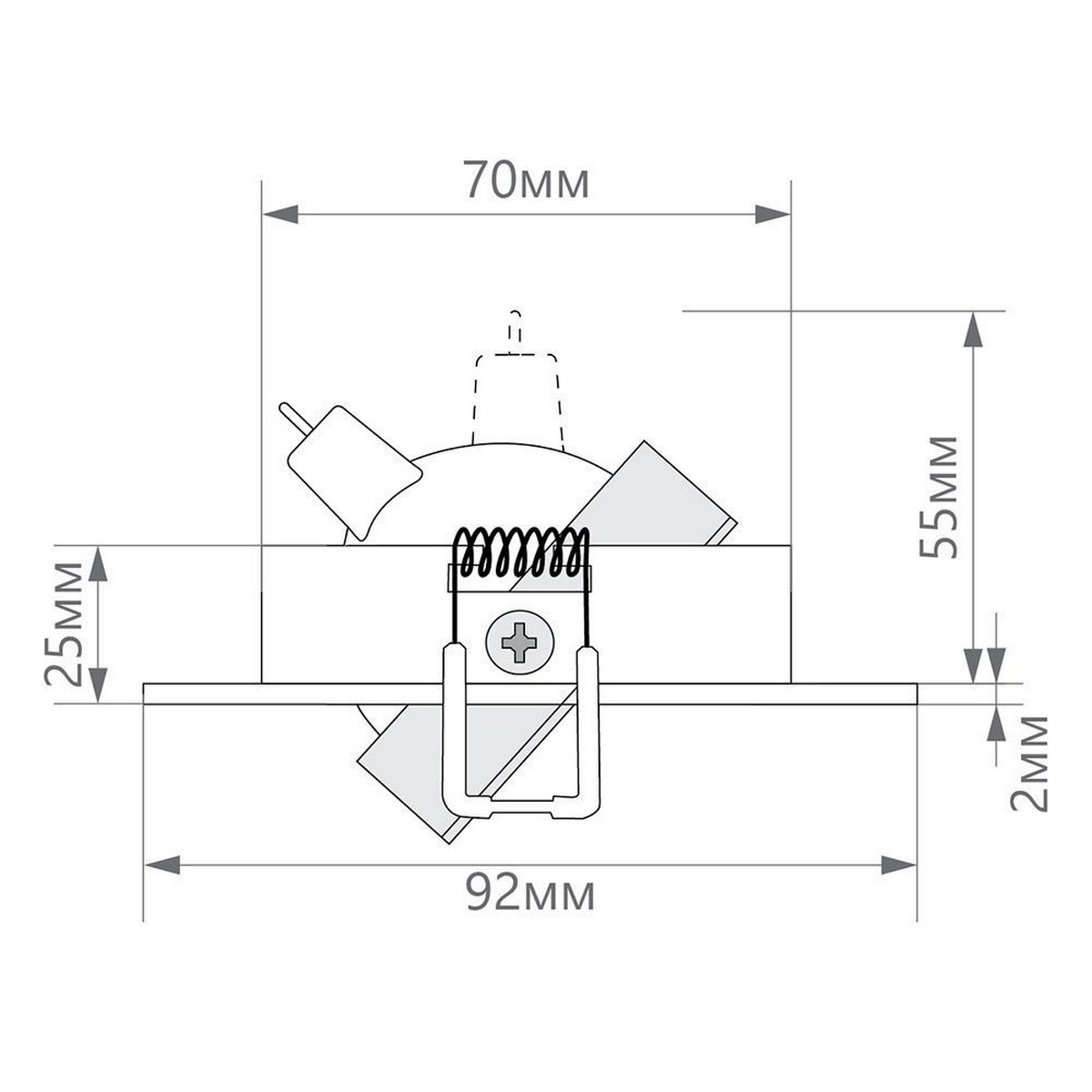 Светильник встраиваемый Feron DL2801 MR16 хром 32639
