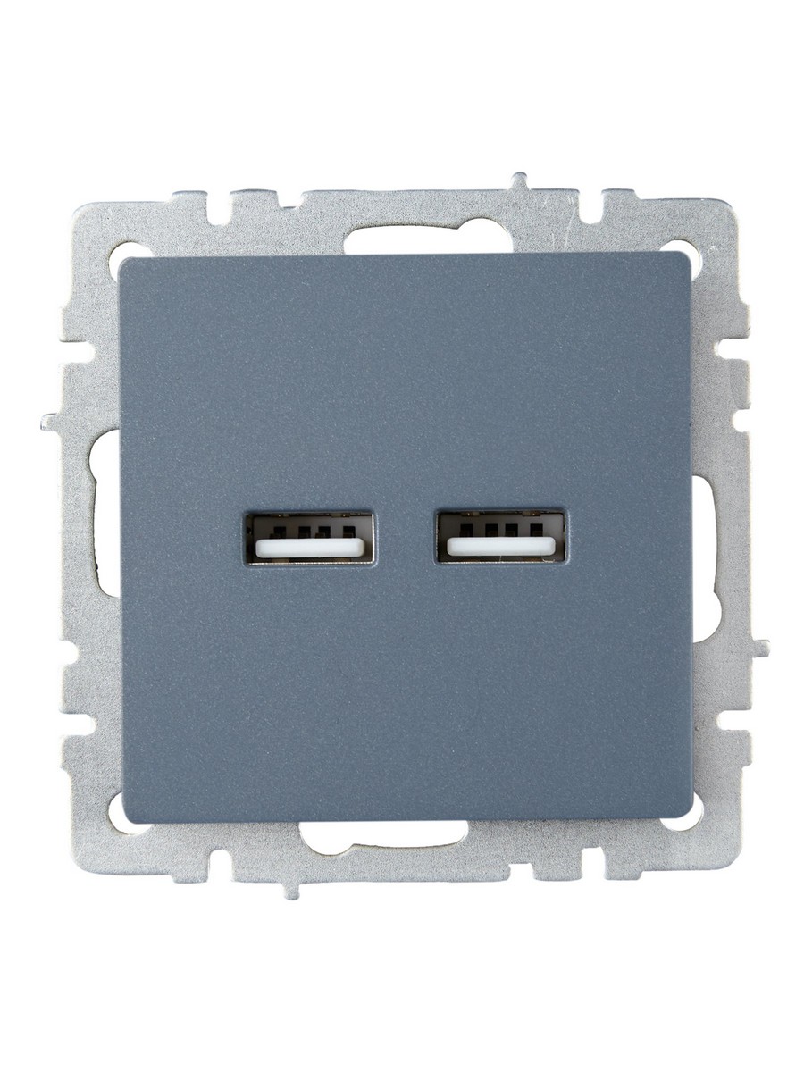 Розетка IEK BRITE USB A+A 3,1А РЮ10-1-БрМ маренго BR-U21-D31-K35