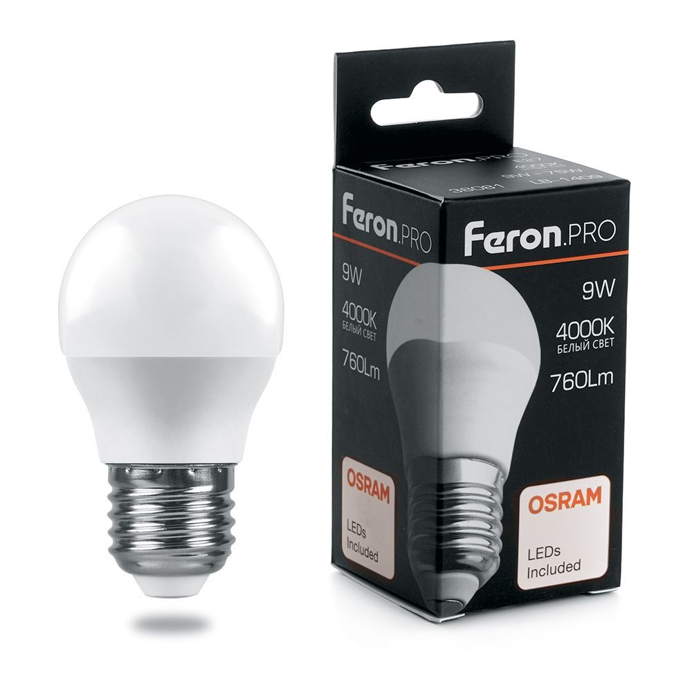 E27 Лампа светодиодная Feron.PRO LB-1407 Шарик E27 7.5W 2700K OSRAM LED 38074 