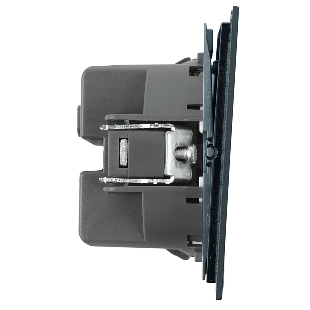 Мия - Розетки и выключатели Stekker Выключатель 1-клавишный самовозвратный STEKKER Мия RSW10-3112-05 черный бархат 50574