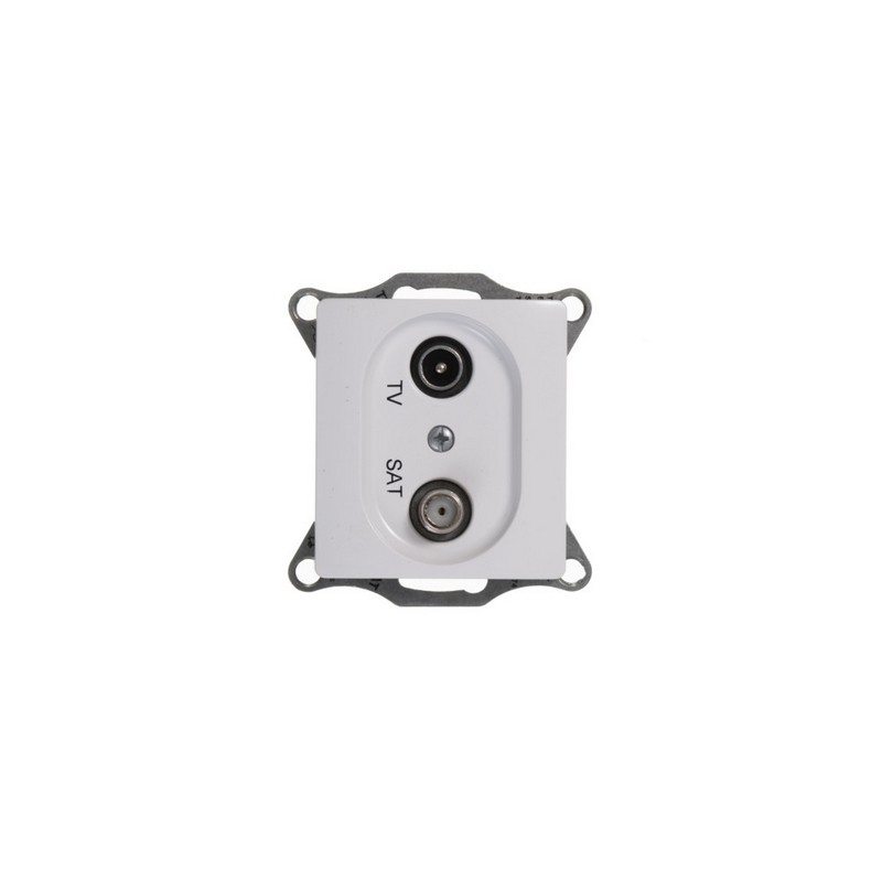 Розетка Systeme Electric Glossa Белый TV-SAT одиночная 1DB GSL000197