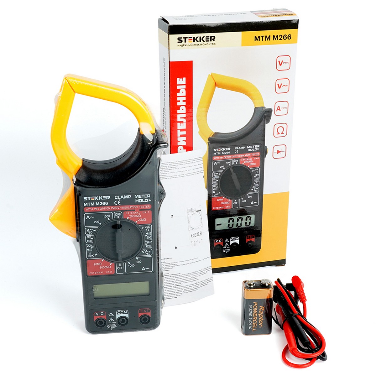 Клещи токоизмерительные STEKKER MTM M266 49996